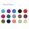 180G 15 Colors Baking Paint K9 Glass Seed Beads SEED-JQ0003-01C-4mm-2