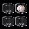 Square Actylic Baseball Display Box ODIS-WH0002-78-6