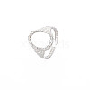 Non-Tarnish 304 Stainless Steel Open Oval Wide Cuff Ring for Women LS-RJEW-S405-167P-3