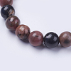 Natural Rhodonite Beaded Stretch Bracelets BJEW-I253-10mm-26-3