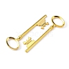 Tibetan Style Alloy Skeleton Key Large Pendants TIBEP-S105-G-RS-2