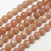 Natural Sunstone Beads Strands G-J157-8mm-08-3