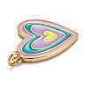 Brass Enamel Pendants KK-B029-01G-A-3