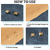 200Pcs Iron Studs Rivets IFIN-GF0001-63AB-6
