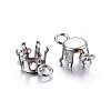304 Stainless Steel Rhinestone Claw Settings STAS-O107-21A-P-2