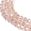 Transparent Electroplate Glass Beads Strands GLAA-F029-2mm-A26-3