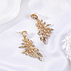 1 Pair Resin Wing Dangle Stud Earrings EJEW-LP0001-23A-3