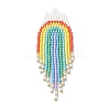 Glass Seed Beaded Big Pendants PALLOY-MZ00915-1