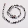 Grade AA Magnetic Synthetic Hematite Bead Strands X-G-P258-05-8mm-2