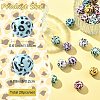 28Pcs 7 Colors Printed Opaque Acrylic Beads OACR-FS0002-46-4