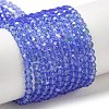 Electroplate Transparent Glass Beads Strands EGLA-A035-T3mm-L14-1