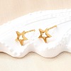 304 Stainless Steel Tiny Hollow Out Star Stud Earrings for Women STAS-A065-01G-5