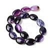 Natural Striped Agate/Banded Agate Beads Strands G-Q182-01G-3