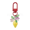 Fruit Resin & Acrylic Pendant Decorations HJEW-JM02987-03-1