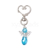 2Pcs 2 Colors Angel Glass Pendant Decorations HJEW-JM02569-4