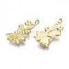 Brass Pendant Enamel & Rhinestone Settings KK-S349-299-NF-2