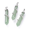 Natural Green Aventurine Big Pointed Pendants G-F696-B05-1