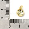 Real 18K Gold Plated Rack Plating Brass Micro Pave Cubic Zirconia Pendants Charms KK-S396-01F-3