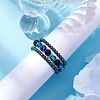 3Pcs Round Glass Beads Stretch Rings for Unisex RJEW-JR00749-3