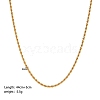 Titanium Steel Rope Chain Necklaces PW-WG8A4BA-10-1