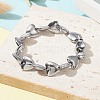 Synthetic Non-magnetic Hematite Heart Beaded Stretch Bracelet BJEW-JB09479-02-2