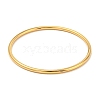 Ion Plating(IP) 304 Stainless Steel Simple Plain Bangle for Women BJEW-F461-01D-G-2