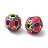 Rack Plating Brass Enamel Beads KK-P276-23B-G-1