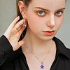 24Pcs 8 Styles AB Color Transparent Glass European Dangle Charms PALLOY-AR00050-5