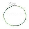 Faceted Rondelle Glass Beaded Necklace for Women NJEW-M208-02A-3