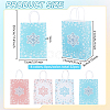 32Pcs 4 Colors Christmas Snowflake Printed Paper Storage Tote Bags ABAG-BC0001-65-2