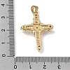 Brass Micro Pave Clear Cubic Zirconia Pendants CU-CBA9883-04B-G-3