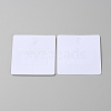200Pcs PVC Jewelry Hair Claw Clip Display Cards with Hanging Hole CDIS-WH0031-03-1