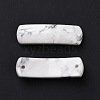 Natural Howlite Connector Charms G-D460-02M-2