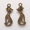 Tibetan Style Alloy Kitten Pendants X-PALLOY-2703-AB-FF-2