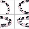 Round Natural Rose Quartz Stretch Bracelets BJEW-G072-3-5