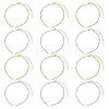 Unicraftale 12Pcs 2 Colors 304 Stainless Steel Box Chains/Venice Chains Bracelets Making MAK-UN0001-20-1