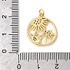 Brass Micro Pave Cubic Zirconia Pendants KK-P343-01D-G-3
