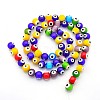 Handmade Evil Eye Lampwork Round Bead Strands LAMP-J031-12mm-M-2