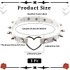 Adjustable Adjustable Gothic PU Leather Alloy Spike Rivet Heart Choker Necklaces for Women NJEW-WH20816-006P-A-2