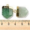 Natural Green Strawberry Quartz Pointed Pendants G-M431-05G-02-3