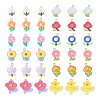  48Pcs 12 Styles Translucent Resin Pendants RESI-TA0001-93-11