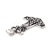 Tibetan Style 304 Stainless Steel Pendants STAS-P305-47AS-2