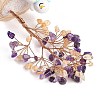 Natural Amethyst Chips Tree of Life Decorations DJEW-B013-03D-2