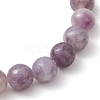 Natural Cherry Blossom Tourmaline Round Beaded Stretch Bracelets for Women Men BJEW-JB11427-4