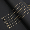 Beebeecraft 6Pcs Brass Coreana Chain Necklaces Set for Women NJEW-BBC0001-05-4