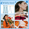 ABS Plastic Imitation Pearl & Acrylic & Glass Beaded Knitting Row Counter Chains HJEW-AB00548-6
