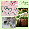 Leaf Alloy & Glass Pendant Locking Stitch Markers HJEW-SC00083-5
