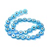 Handmade Evil Eye Lampwork Flat Round Bead Strands LAMP-L058-12mm-09-4