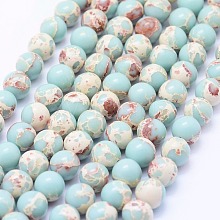 Synthetic Imperial Jasper Beads Strands G-F531-6mm-H03