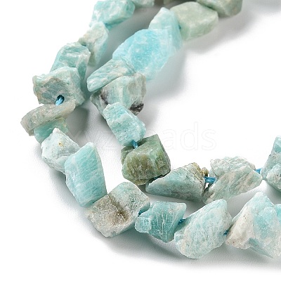 Raw Rough Natural Amazonite Beads Strands G-B065-C04-1